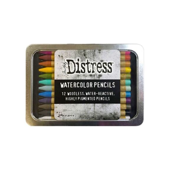Tim Holtz Distress Watercolor Woodless Water-Reactive Highly Pigmented Pencils - Picture 1 of 4
